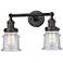 Small Small Canton 17" 2-Light Oil Rubbed Bronze Bath Light w/ Seedy S