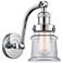 Small Small Canton 7" Polished Chrome Sconce w/ Clear Shade