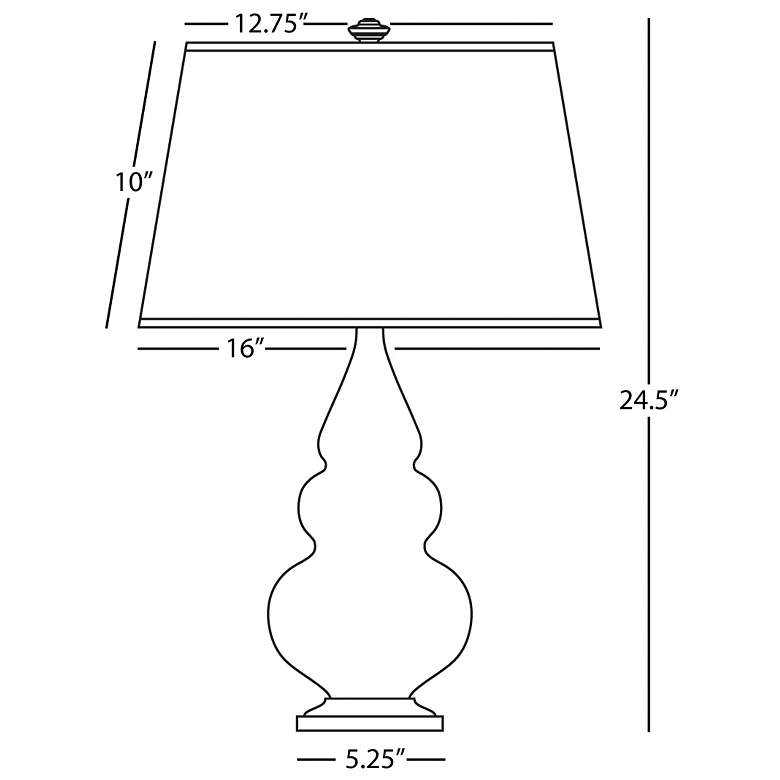 Image 3 Small Triple Gourd 24.38" High Oxblood Antique Brass Finish Finish Lamp more views