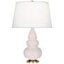 1_Small Triple Gourd 24.38" High Rose Water Antique Brass Finish Finish Lamp