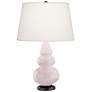 1_Small Triple Gourd 24.38" High Rose Water Deep Patina Bronze Lamp