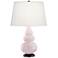 Small Triple Gourd 24.38" High Rose Water Deep Patina Bronze Lamp