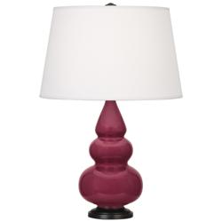 Small Triple Gourd 24.38" High Sugar Plum Deep Patina Bronze Lamp