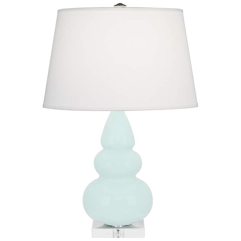 Image 1 Small Triple Gourd 24" High Mint Glazed Finish Lucite Accent Accent Lamp