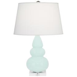 Small Triple Gourd 24" High Mint Glazed Finish Lucite Accent Accent Lamp