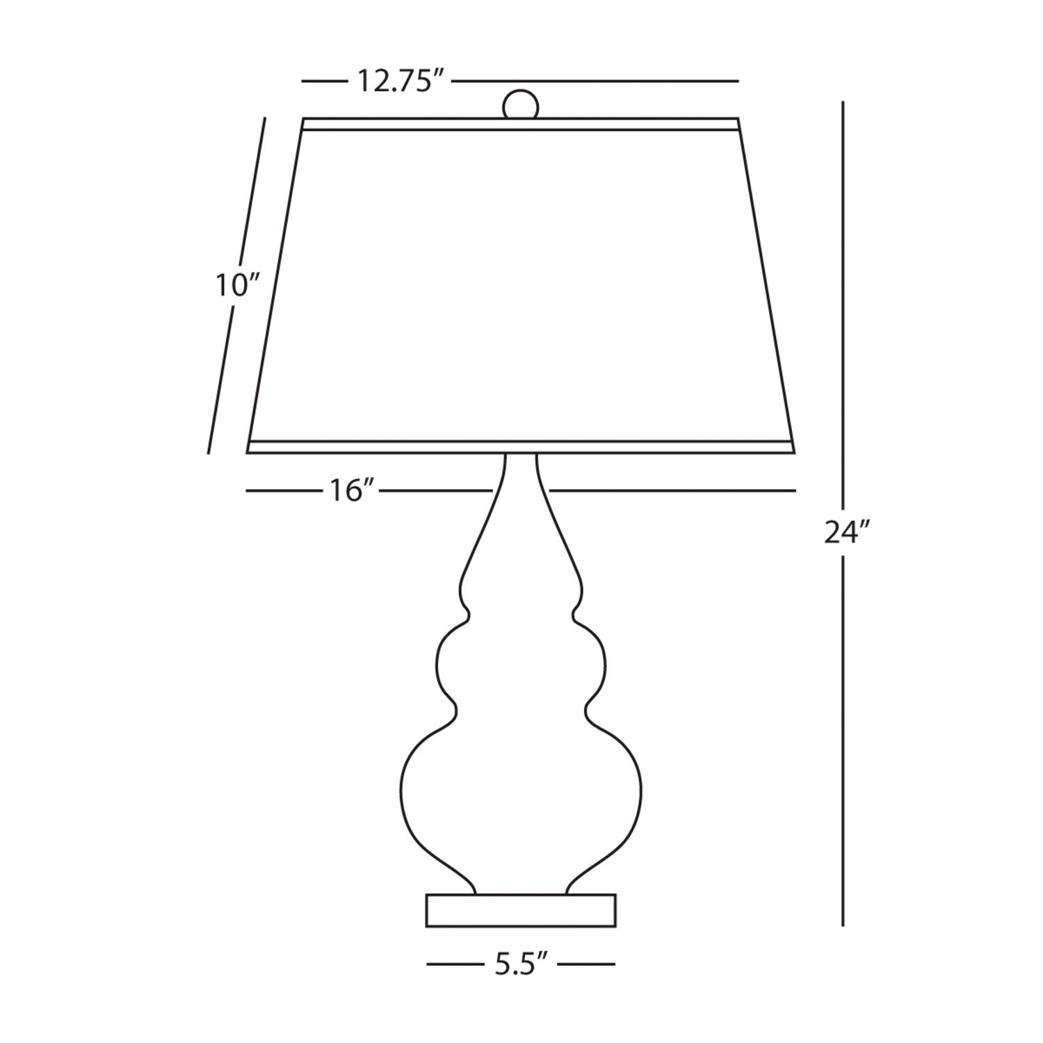 Image 3 Small Triple Gourd 24" High Mint Glazed Finish Lucite Accent Accent Lamp more views