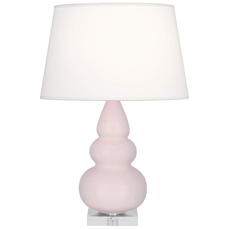 Image 1 Small Triple Gourd 24" High Rose Water Finish Lucite Accent Accent Lamp