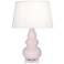 Small Triple Gourd 24" High Rose Water Finish Lucite Accent Accent Lamp