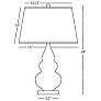 3_Small Triple Gourd 24" High Rose Water Finish Lucite Accent Accent Lamp more views