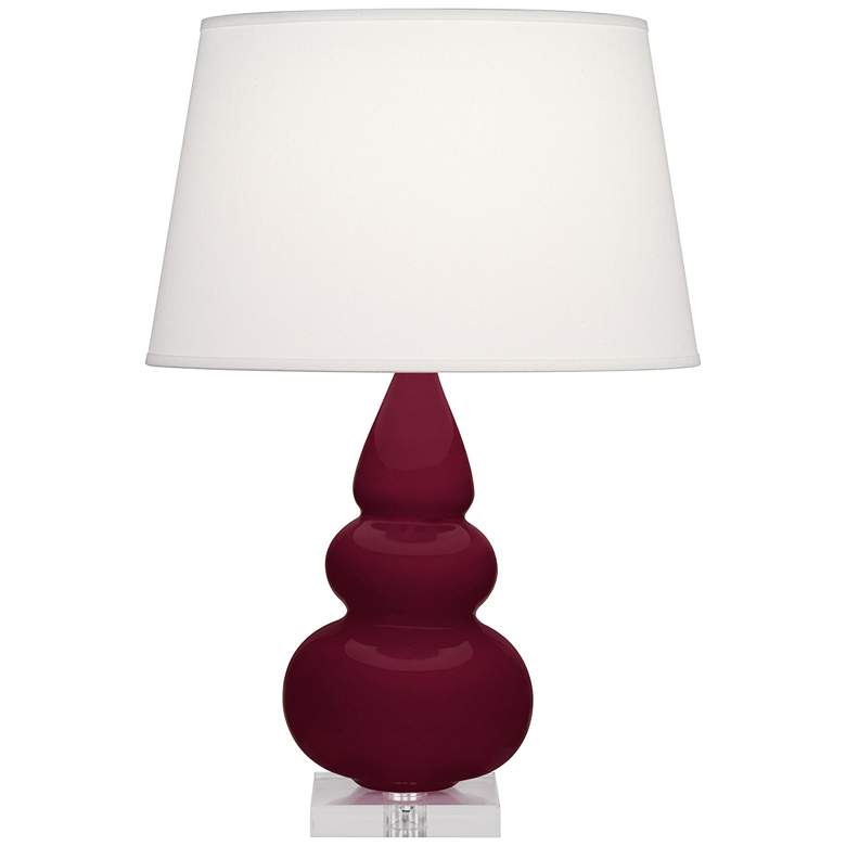 Image 1 Small Triple Gourd 24" High Sugar Plum Finish Lucite Accent Accent Lamp