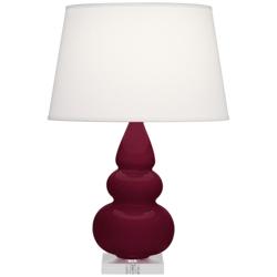 Small Triple Gourd 24" High Sugar Plum Finish Lucite Accent Accent Lamp