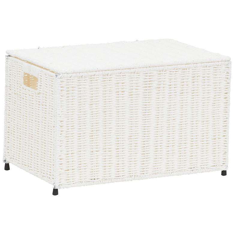 Image 1 Small Woven Sturge Chest, Paper Rope, Arctic White