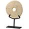 Small Yellow Granite Disk on Iron Stand
