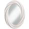 Smart White 30" High Oval Twist Wall Mirror
