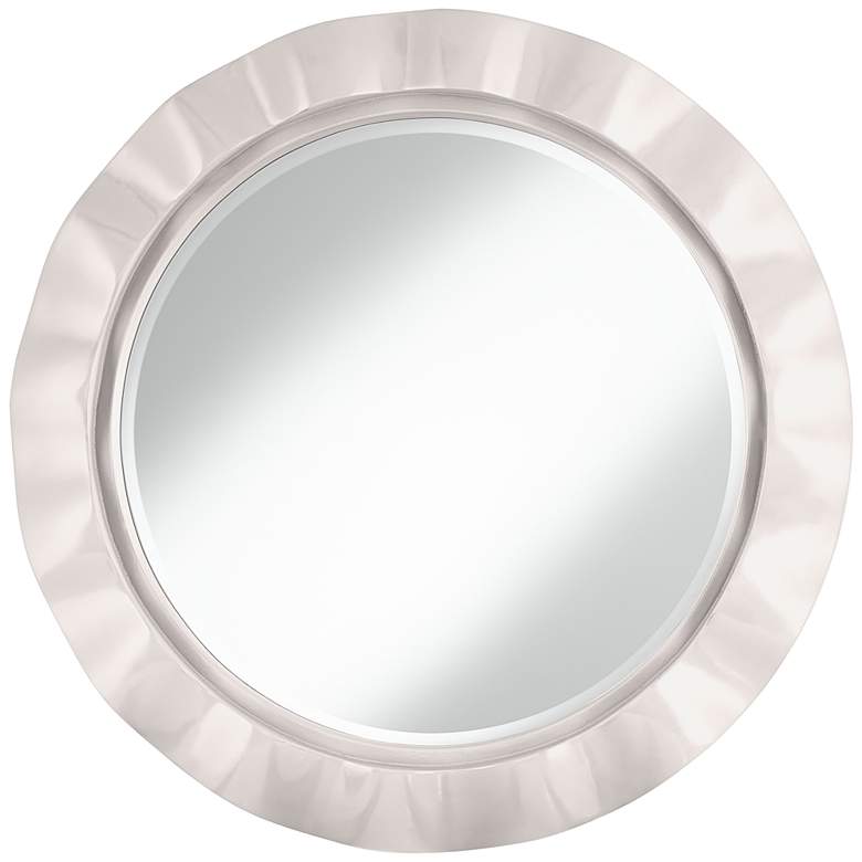 Image 1 Smart White 32 inch Round Brezza Wall Mirror