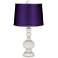 Smart White Apothecary Lamp-Finial and Satin Purple Shade