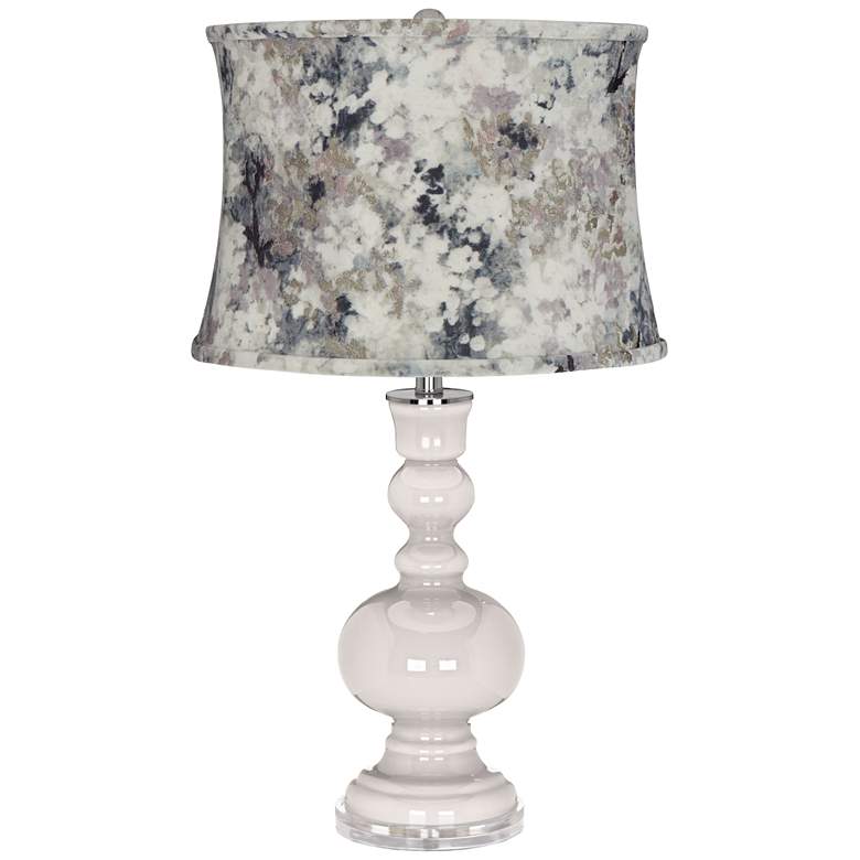Image 1 Smart White Apothecary Table Lamp w/ Gray Paint Shade