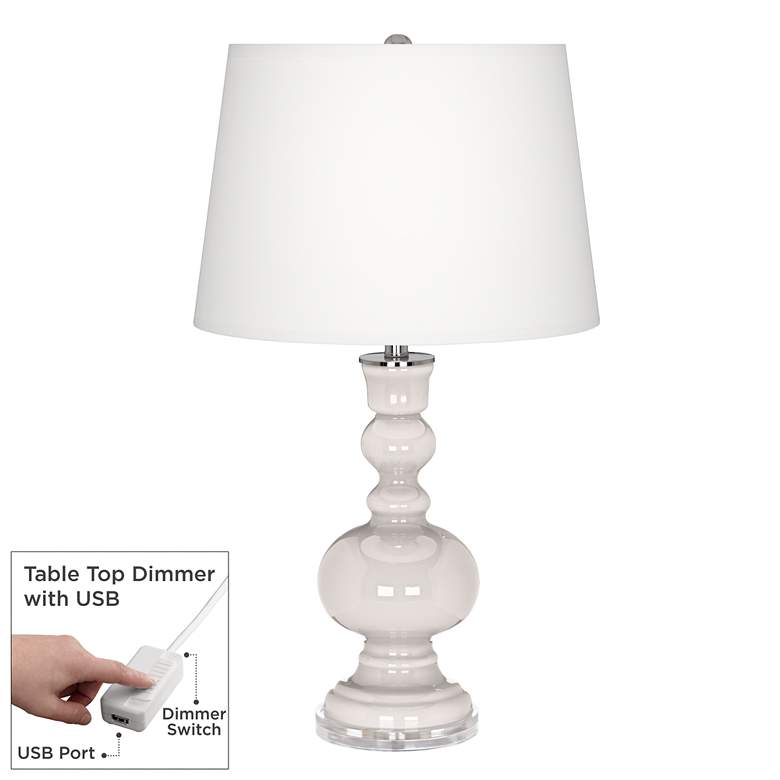 Image 1 Smart White Apothecary Table Lamp with Dimmer