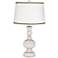 Smart White Apothecary Table Lamp with Ric-Rac Trim
