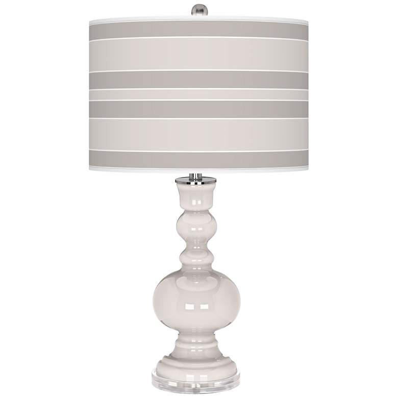Image 1 Smart White Bold Stripe Apothecary Table Lamp