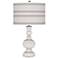 Smart White Bold Stripe Apothecary Table Lamp