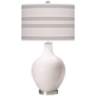 Smart White Bold Stripe Ovo Table Lamp
