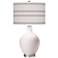 Smart White Bold Stripe Ovo Table Lamp