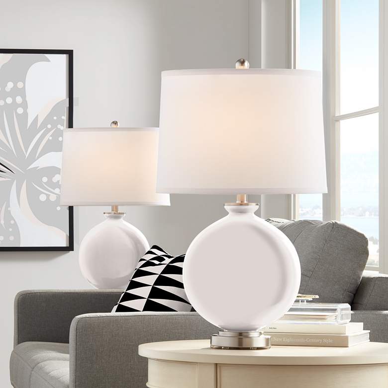 Image 1 Smart White Carrie Table Lamp Set of 2