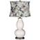 Smart White Double Gourd Table Lamp w/ Gray Paint Shade