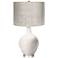 Smart White Gray Striped Shade Ovo Table Lamp