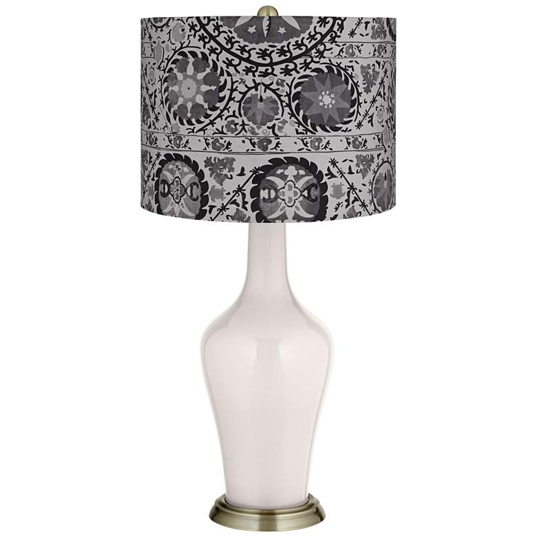 Image 1 Smart White Gray Suzani Anya Table Lamp