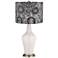 Smart White Gray Suzani Anya Table Lamp