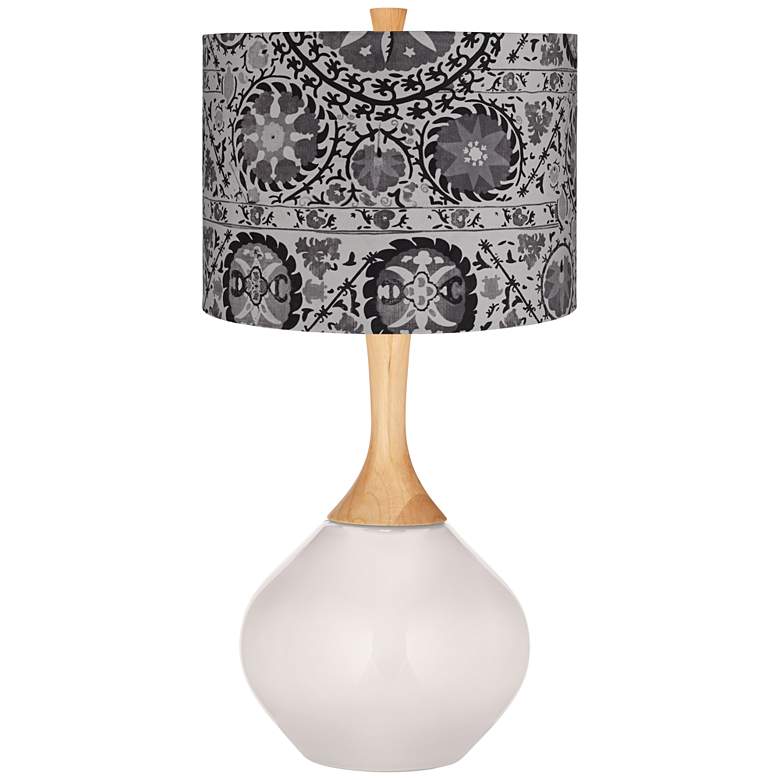Image 1 Smart White Gray Suzani Wexler Table Lamp