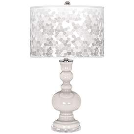 Image1 of Smart White Mosaic Giclee Apothecary Table Lamp