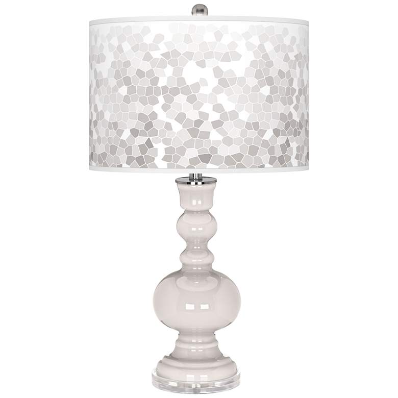 Image 1 Smart White Mosaic Giclee Apothecary Table Lamp