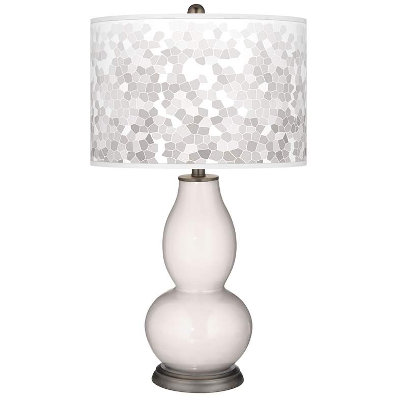 Image 1 Smart White Mosaic Giclee Double Gourd Table Lamp