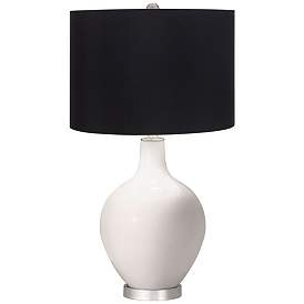 Image1 of Smart White Ovo Table Lamp with Black Shade