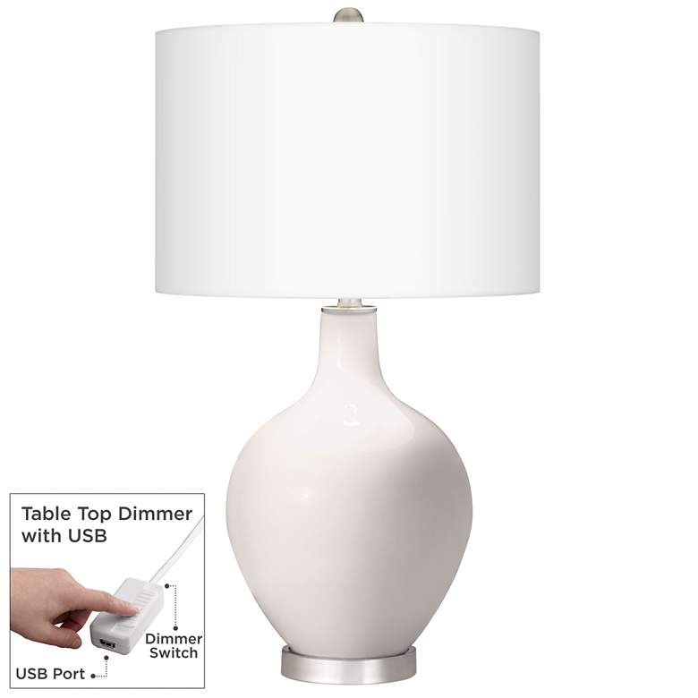 Image 1 Smart White Ovo Table Lamp With Dimmer