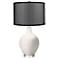 Smart White Ovo Table Lamp with Organza Black Shade