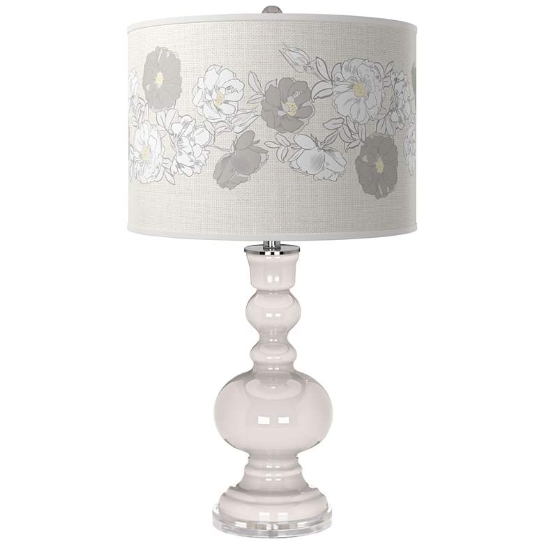 Image 1 Smart White Rose Bouquet Apothecary Table Lamp