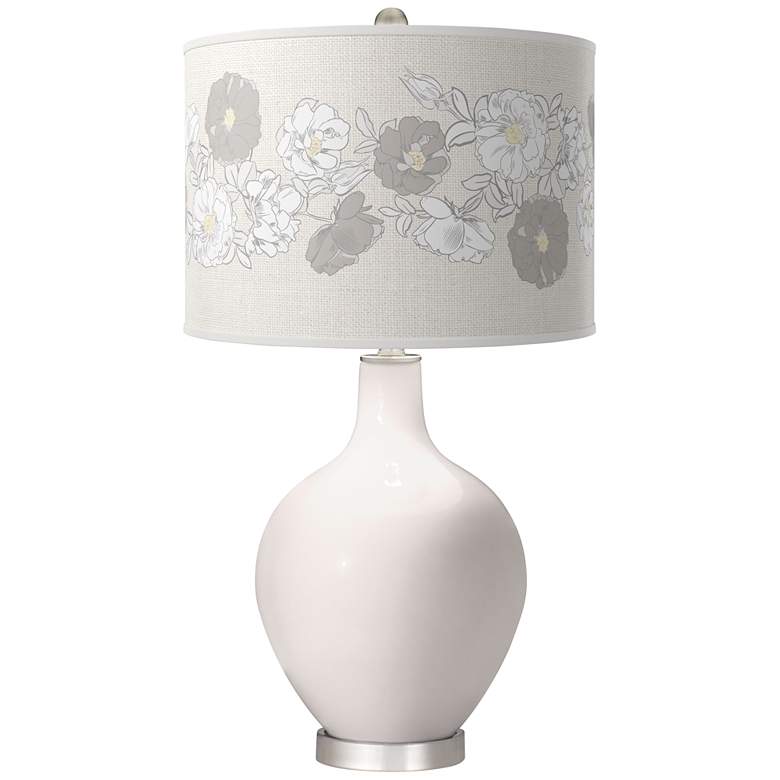 Image 1 Smart White Rose Bouquet Ovo Table Lamp