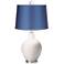 Smart White - Satin Blue Ovo Table Lamp with Color Finial