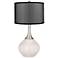 Smart White Spencer Table Lamp with Organza Black Shade