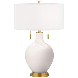Image1 of Smart White Toby Brass Accents Table Lamp