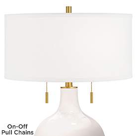 Image2 of Smart White Toby Brass Accents Table Lamp more views
