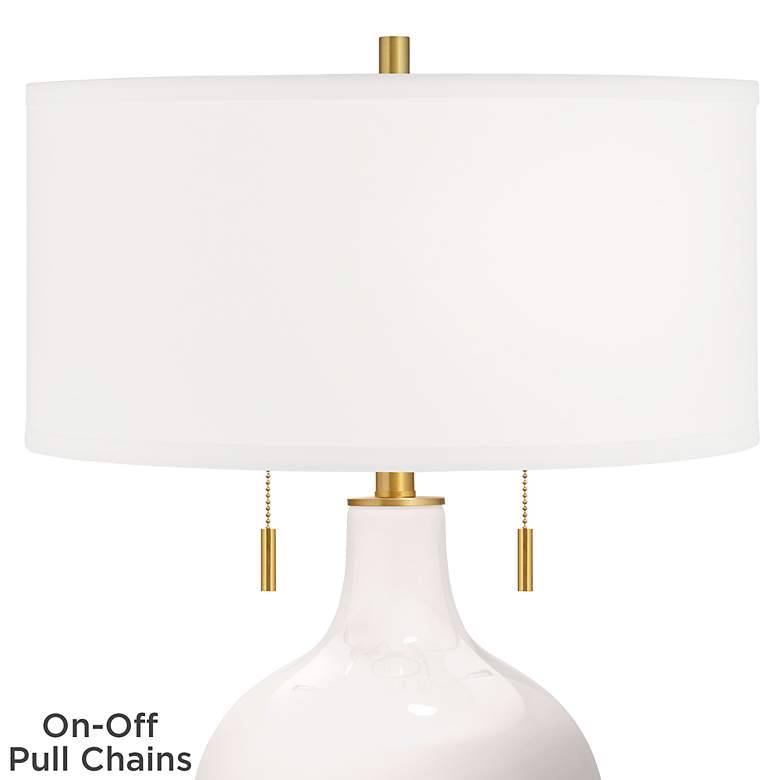 Image 2 Smart White Toby Brass Accents Table Lamp more views