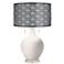 Smart White Toby Table Lamp With Black Metal Shade