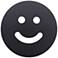 Smiley Matte Black Metal 1 1/2" Wide Cabinet Knob
