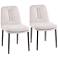 Smith Tufted Cream Fabric Dining Chairs Set of 2