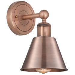 Smithfield 10&quot;High Antique Copper Sconce With Antique Copper Shade